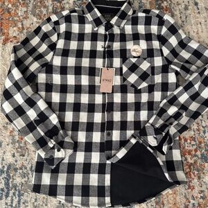 Nomad Black and White Plaid Men's Shirt